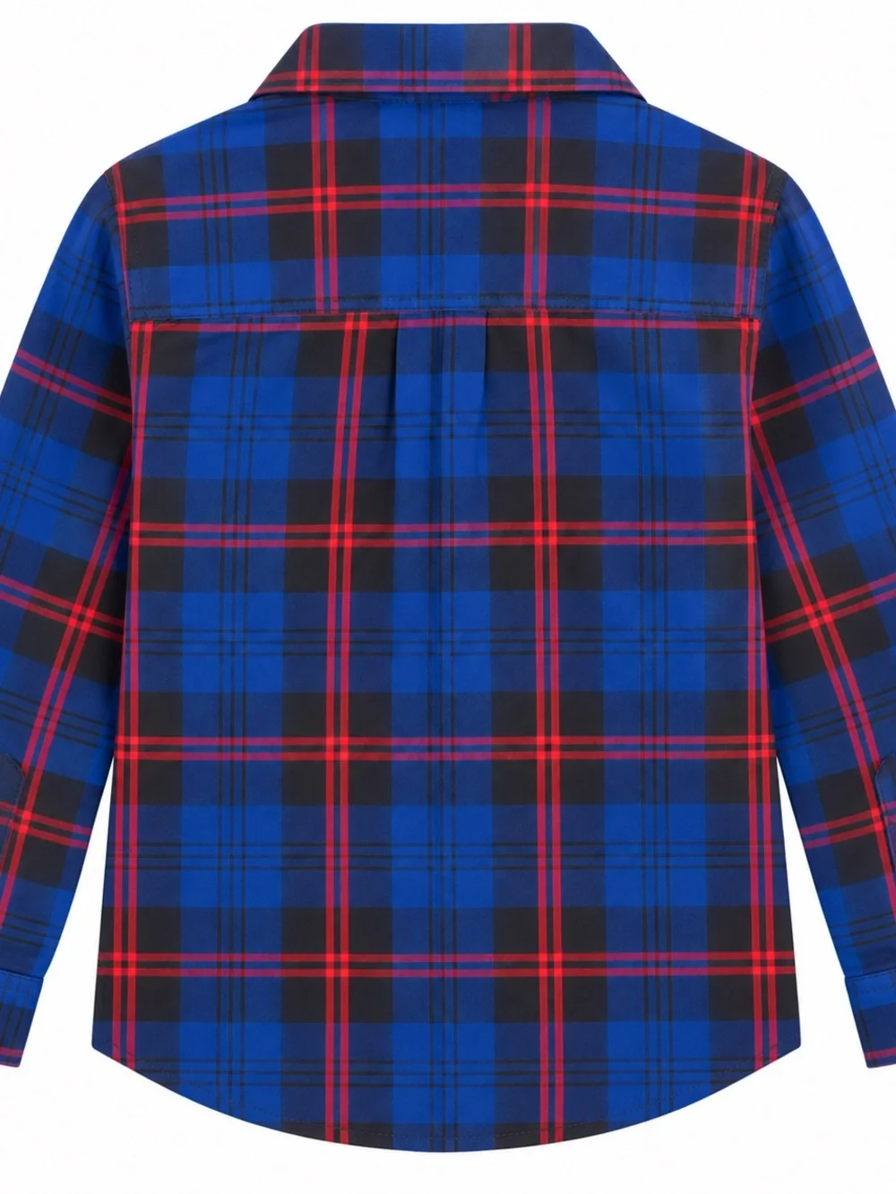 Kids Blue Red Plaid Shirt